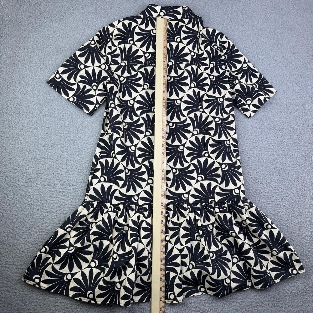 EXQUISE Anthropologie Tobie Mini Shirt Dress Waterlily Print Women's 38 - Picture 4 of 15